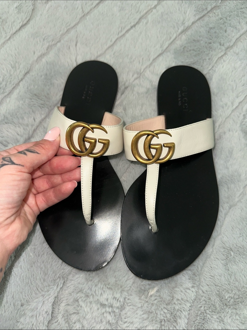 Gucci Marmont GG leather sandal
